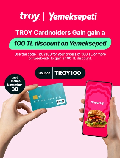 TROY Cardholders Gain Rewards on Yemeksepeti on Weekends