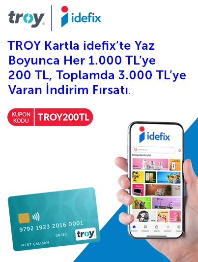 idefix'te her 1.000 TL’ye 200 TL anında indirim fırsatı!