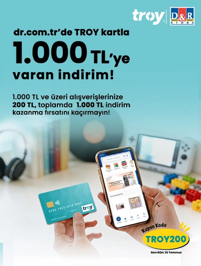 dr.com.tr ve D&R mobil uygulamasında 1.000 TL’ye varan indirim kazan!